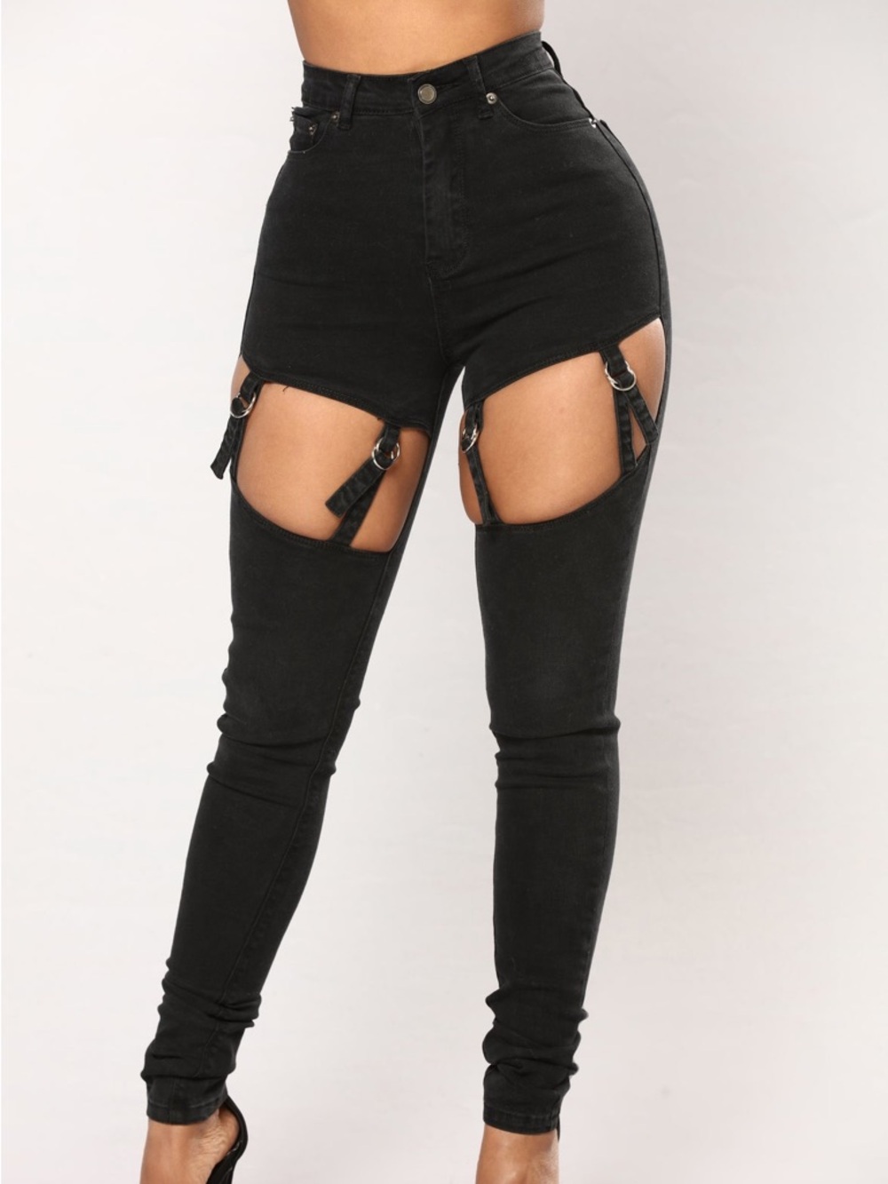 Fashion Nova Charcoal Skinny Jeans